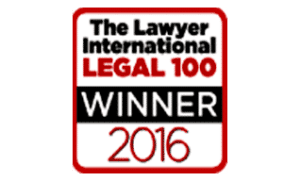 The Lawyer International Legal 100 Winner